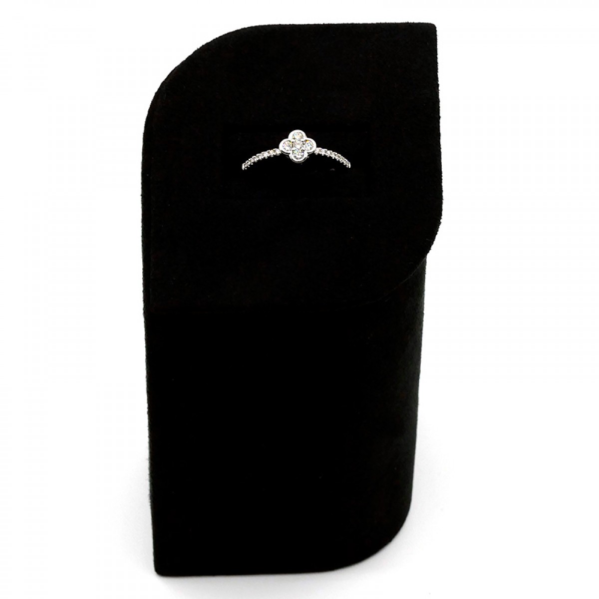 太子珠宝18K白金镶钻石戒指19分女款经典大方情侣礼物指环DIRG008496