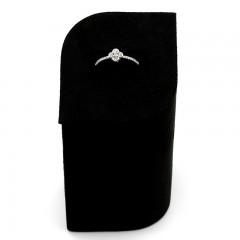 太子珠宝18K白金镶钻石戒指19分女款情侣礼物经典款DIRG008496