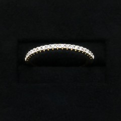 太子珠宝18K红金镶钻石戒指13分女款时尚大方玫瑰金指环情侣指环DIRG005361